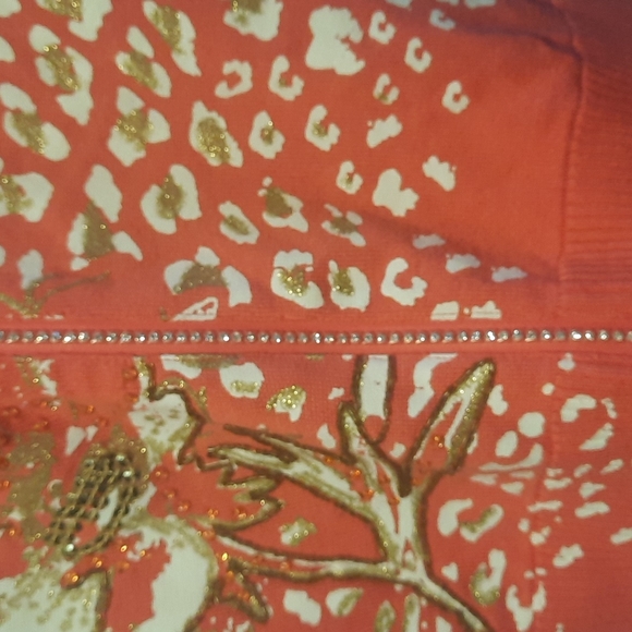 Just B Womens short sleeve zip up sweater. Size M color pinkish... - Picture 3 of 6